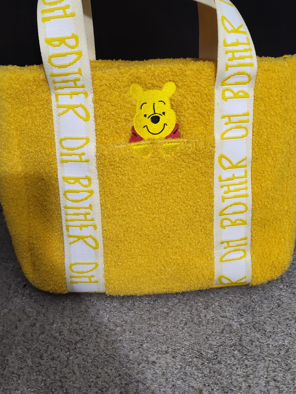Yellow Winnie the Pooh Crossbody Bag with Strap Loungefly